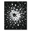Dynamic White Splatter Burst Rug