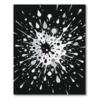 Dynamic White Splatter Burst Rug
