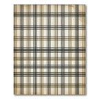 Vintage Beige Plaid Checkered Rug