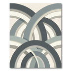 Grey Gradient Arch Archway Overlay Rug