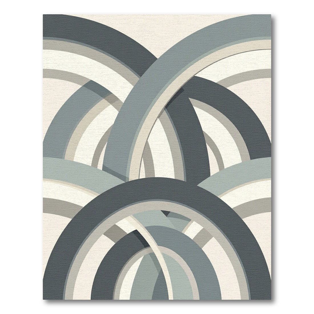 Grey Gradient Arch Archway Overlay Rug