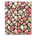 Pink Gold Geometric Heart Collage Rug