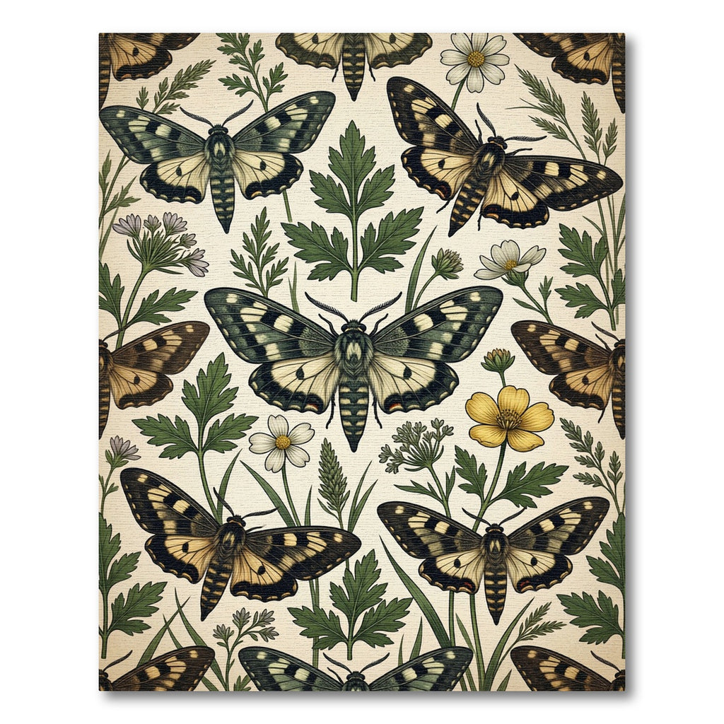 Botanical Moths and Wildflower Meadow Rug