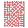 Crimson White Houndstooth Interlocking Rug