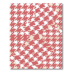 Crimson White Houndstooth Interlocking Rug