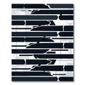 Monochromatic Jagged Stripe Composition Rug