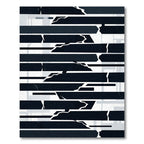 Monochromatic Jagged Stripe Composition Rug