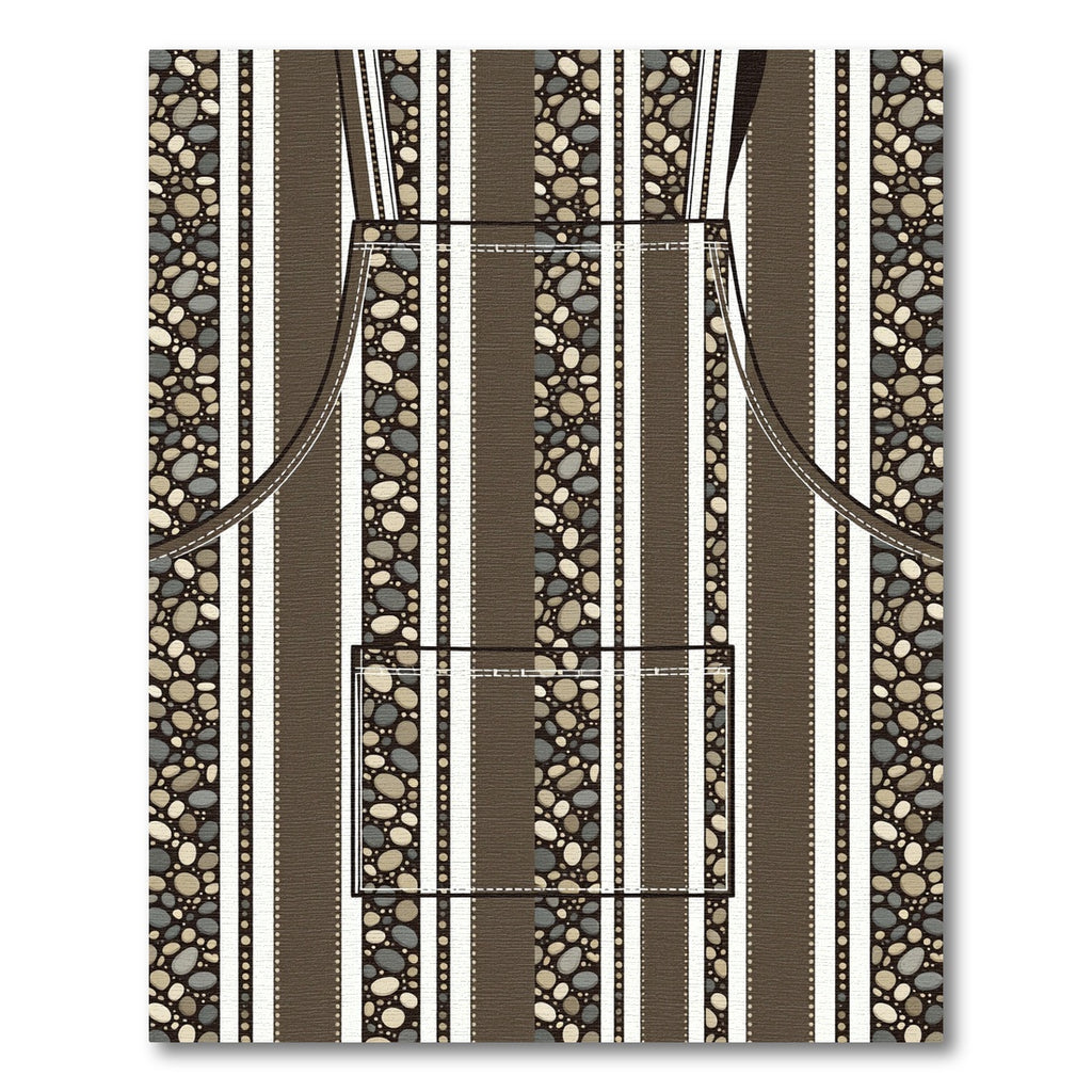 Striped Pebble Mosaic Brown Rug