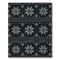 Dark Gray Starburst Geometric Stripe Rug