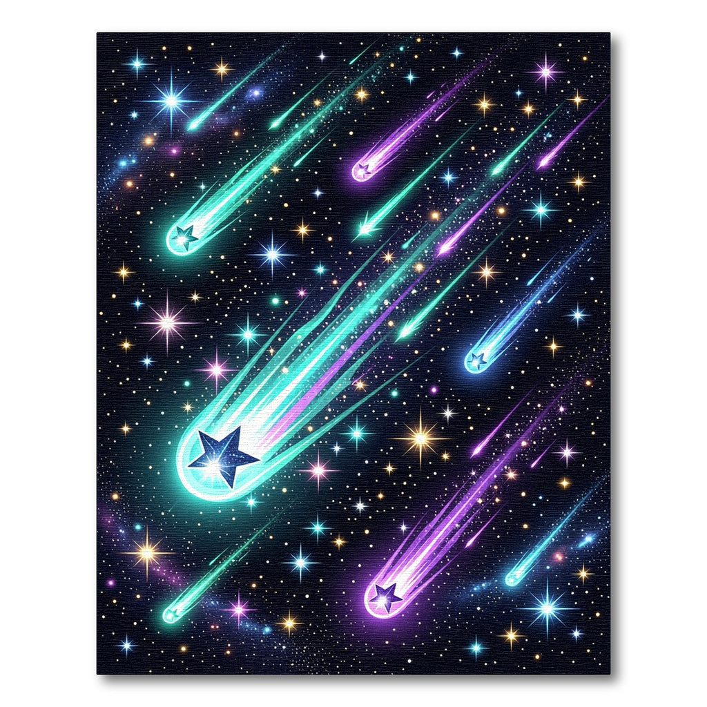 Luminous Cosmic Shooting Star Galaxy Rug
