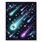 Luminous Cosmic Shooting Star Galaxy Rug