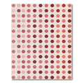 Rosy Pink Polka Dot Grid Rug