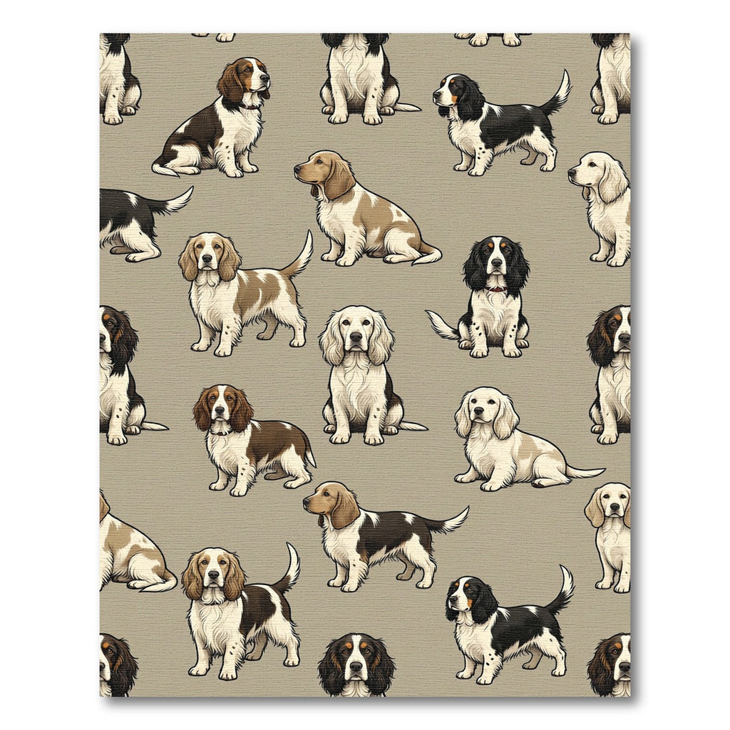 Charming Spaniel Dog Cream Neutral Rug