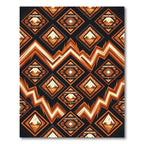 Terracotta Earthy Geometric Desert Diamond Rug