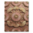 Golden Fan Art Deco Rose Quartz Rug