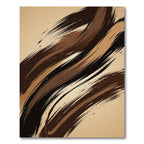 Chocolate Swirl Abstract Brush Strokesh4 Rug