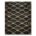 Black And Gold Art Deco Fan Rug
