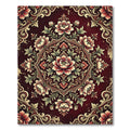 Ornate Red Floral Medallion Rug