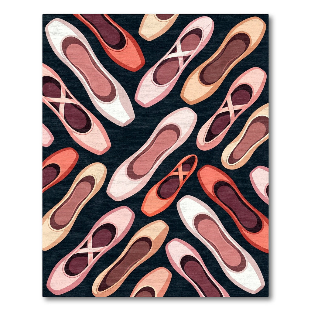 Ballet Slipper Array Coral Pink Beige Rug