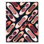 Ballet Slipper Array Coral Pink Beige Rug
