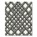 Gray Intersecting Wood Lattice Rug