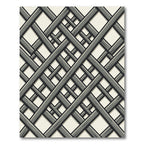 Gray Intersecting Wood Lattice Rug