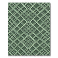 Muted Green Interlocking Lattice Rug