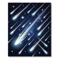 Luminous Midnight Sky Meteor Shower Rug