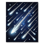 Luminous Midnight Sky Meteor Shower Rug