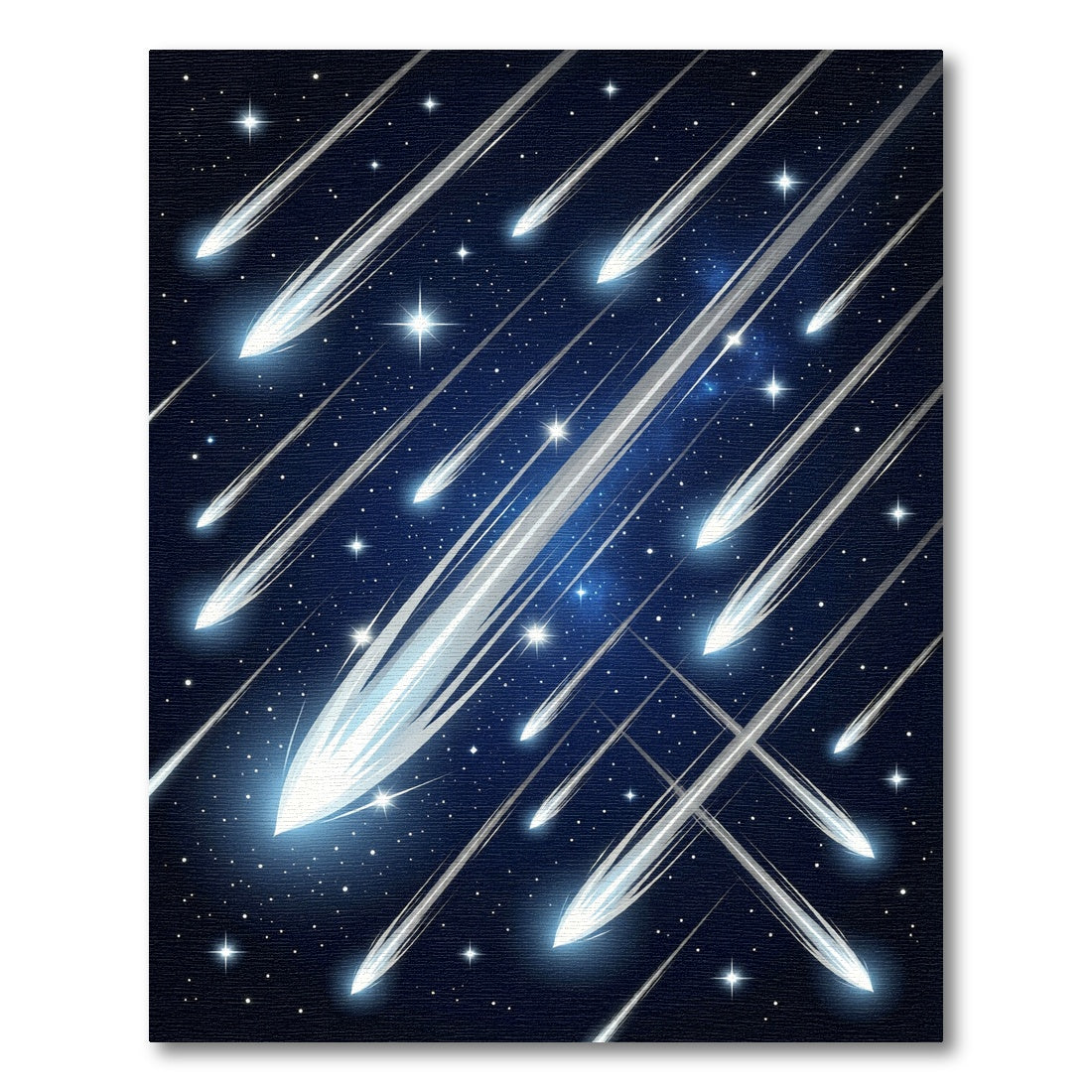 Luminous Midnight Sky Meteor Shower Rug