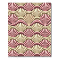Art Deco Elegant Pink Shell Wave Rug