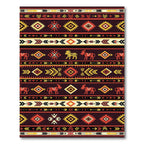 Southwestern Earth Tone Geometric Animal Rug