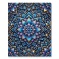 Azure Violet Lotus Floral Mandala Rug