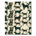 Charming Hand Drawn Dog Breed Illustration Rug