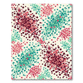 Crimson Teal Scattered Bubble Clusters Rug