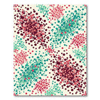 Crimson Teal Scattered Bubble Clusters Rug