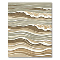 Earthy Tones Abstract Layered Waves Rug