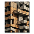 Modern Concrete Brutalist Block Rug