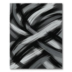 Monochrome Brush Stroke Swirl Rug