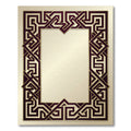 Deep Plum Gold Geometric Interlace Rug