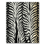 Dramatic Monochrome Tiger Stripe Abstract Rug