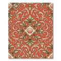 Grand Coral Scroll Seashell Accents Rug