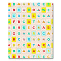 Alphabetical Grid With Colorful Accents Rug