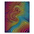 Vibrant Psychedelic Rainbow Swirl Art Rug