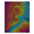 Vibrant Psychedelic Rainbow Swirl Art Rug