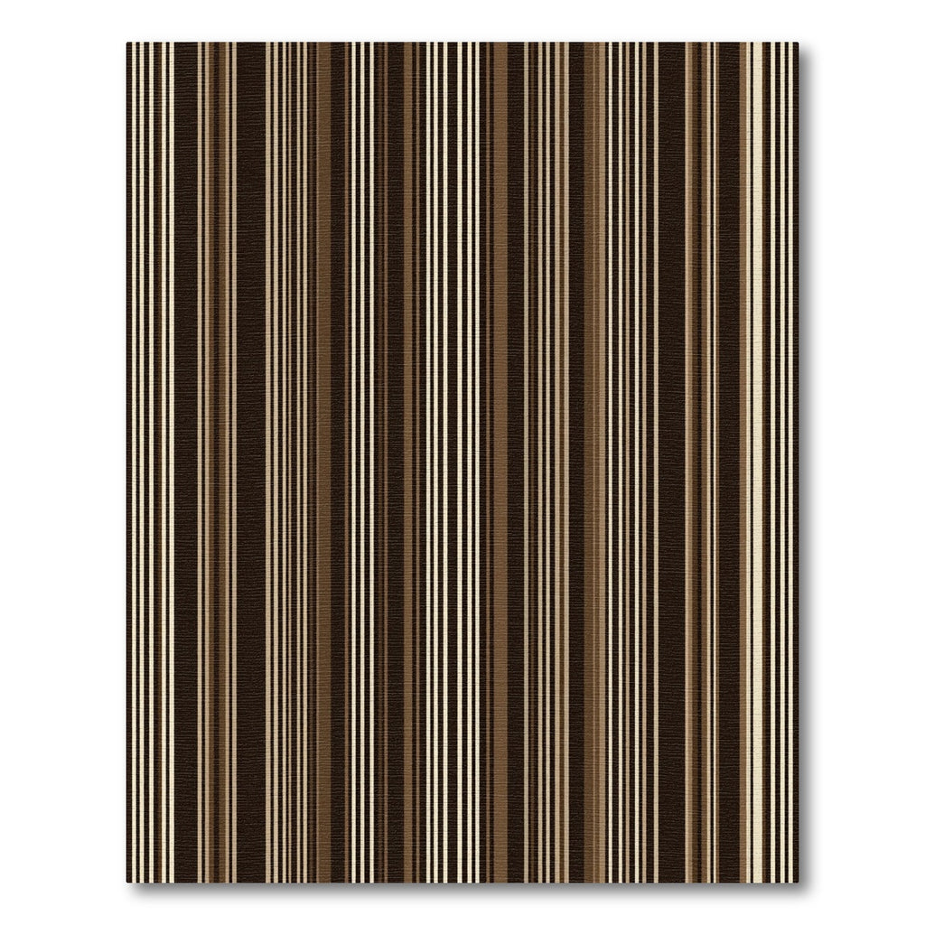 Earthy Brown Vertical Pinstripe Composition Rug