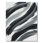 Monochromatic Brush Stroke Abstract Rug