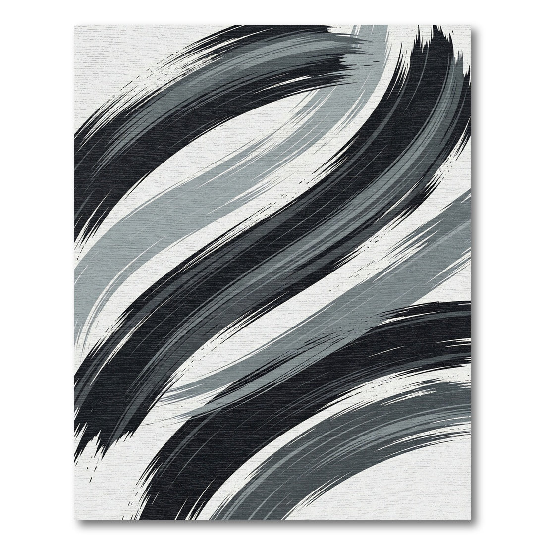 Monochromatic Brush Stroke Abstract Rug
