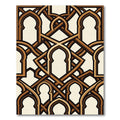Ornate Gold Arch Lattice Rug