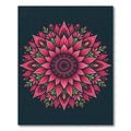 Vibrant Pink Mandala Floral Emblem Rug